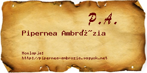 Pipernea Ambrózia névjegykártya